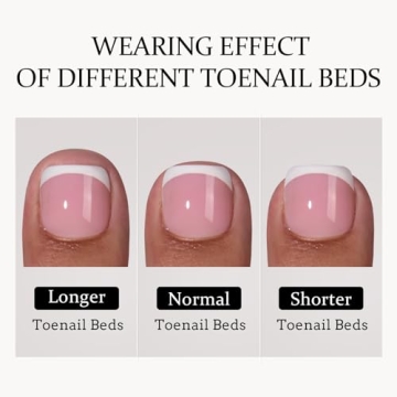 BTArtboxnails Short French Tip Toe Nail Tips - 160Pcs