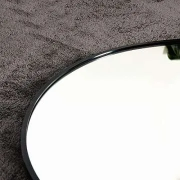 Otlsh Floor Mirror, 59"×18" Arched Full Length Mirror Arched with Stand, Standing Mirror, Full Body Mirror, Large Mirror, Arched Wall Mirror, Freestanding, Aluminum Frame - Black