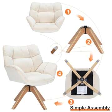 LVVEZin Fabric Accent Chair for Stylish Spaces