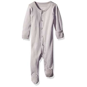 L'Ovedbaby Organic Cotton Baby Sleeper - Light Gray 3-6 Months