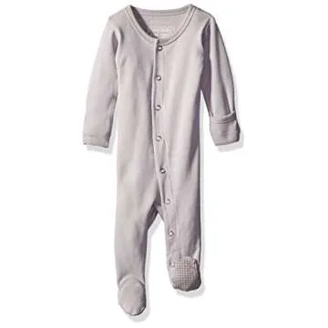 L'Ovedbaby Organic Cotton Baby Sleeper - Light Gray 3-6 Months