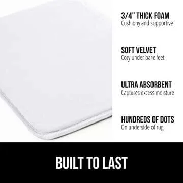 Gorilla Grip Thick Memory Foam Bath Rugs for Comfort