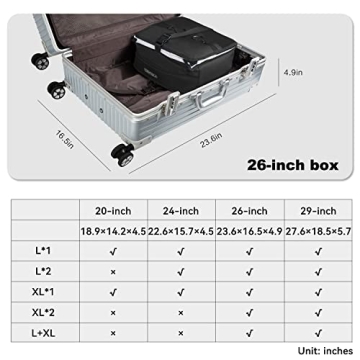 TABITORA Portable Hanging Travel Shelves Bag Organizer