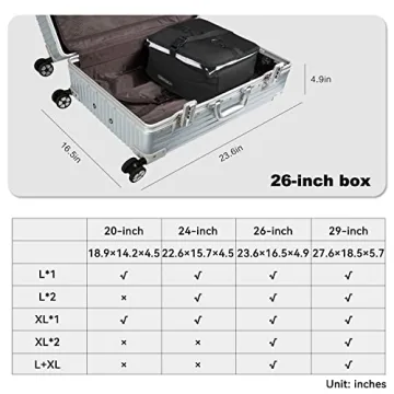 TABITORA Portable Hanging Travel Shelves Bag Organizer