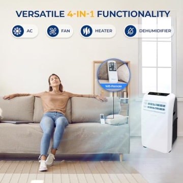 SereneLife Portable Air Conditioner 12000 BTU for Rooms