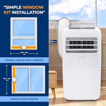 SereneLife Portable Air Conditioner 12000 BTU for Rooms