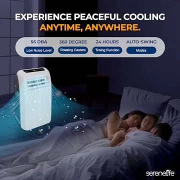 SereneLife Portable Air Conditioner 12000 BTU for Rooms