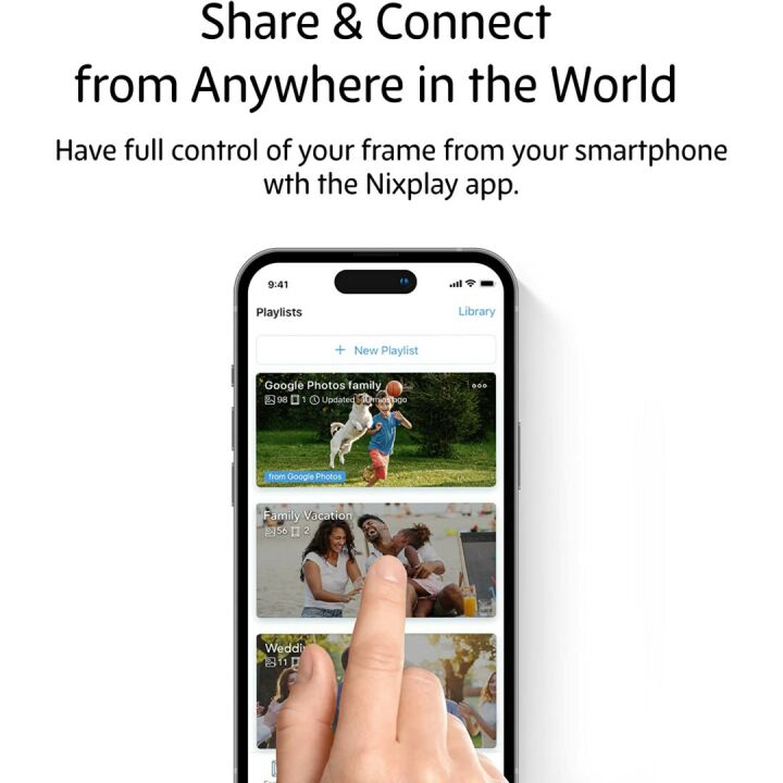 Nixplay 10.1" WiFi Digital Photo Frame - Share Easily