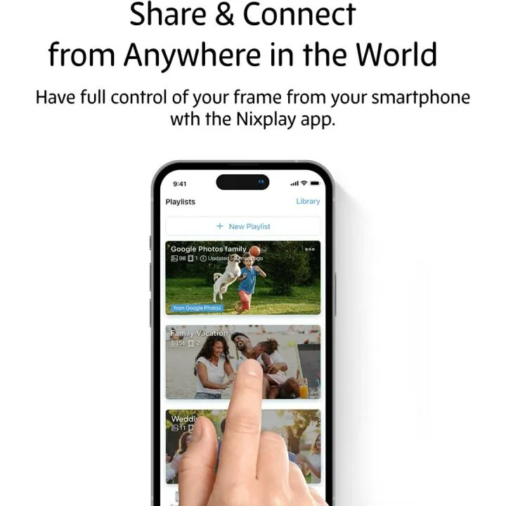 Nixplay 10.1" WiFi Digital Photo Frame - Share Easily