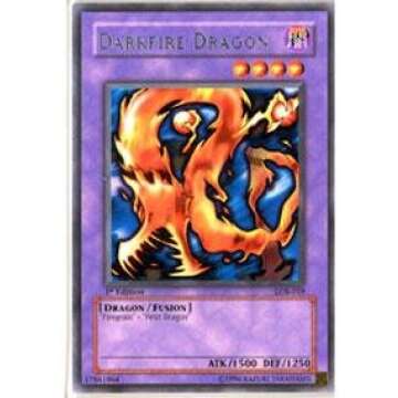 Yu-Gi-Oh! Darkfire Dragon Card (LOB-019) - Rare Unlimited Edition