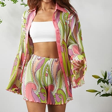 NUFIWI Vintage Women 2 Piece Summer Pants Set