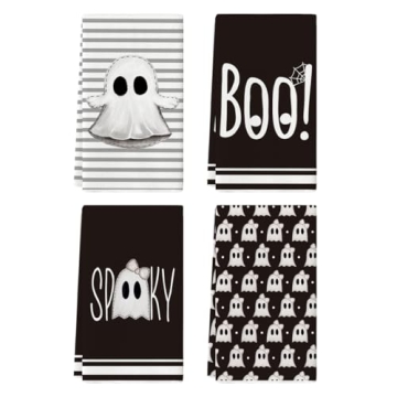 Artoid Mode Halloween Kitchen Towels - Cute & Decorative Set of 4