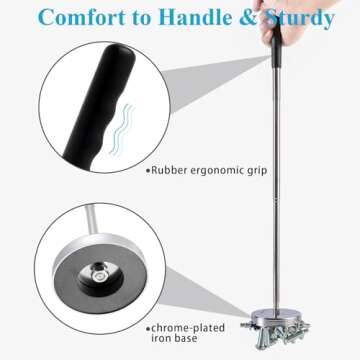 Rechabite Telescoping Magnetic Sweeper Pickup Tool, Screws Parts Finder with 35LB Pull Capacity, Retractable 8.6" to 33" with Strong Magnet, Pick up Nails, Screws, and Metal Parts