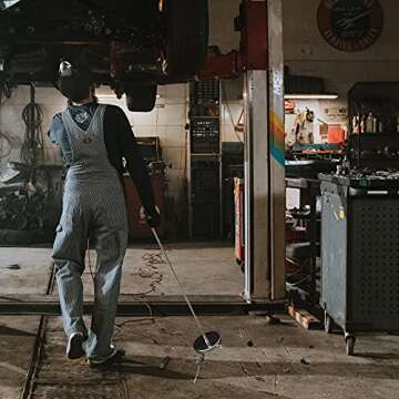 Rechabite Telescoping Magnetic Sweeper Pickup Tool, Screws Parts Finder with 35LB Pull Capacity, Retractable 8.6" to 33" with Strong Magnet, Pick up Nails, Screws, and Metal Parts