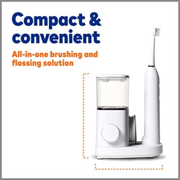 Waterpik Sonic-Fusion Professional Flossing, Electric Toothbrush & Water Flosser Combo in One, SF-02, White