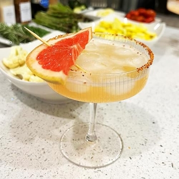 Montex 6 Pcs Ribbed Coupe Glasses - Elegant Cocktailware