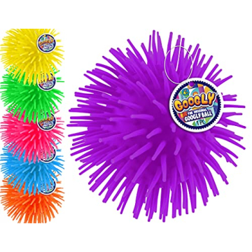 JA-RU Googly Puffer Ball - Colorful Sensory Fidget Toy