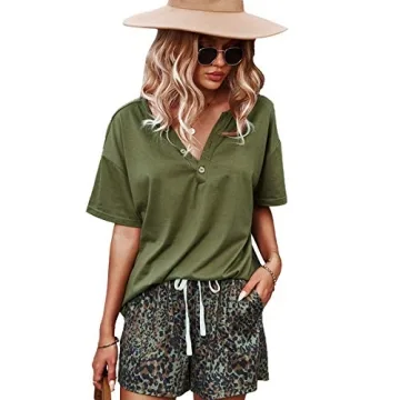 ADDHEAT Women's Casual Short Sleeve Sweatsuit Set