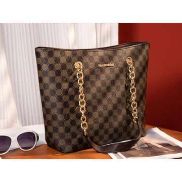 Montana West Tote Bag for Women Chain Top-handle Satchel Handbags Ladies Purses Shoulder Bags MWC-039CF