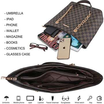 Montana West Tote Bag for Women Chain Top-handle Satchel Handbags Ladies Purses Shoulder Bags MWC-039CF