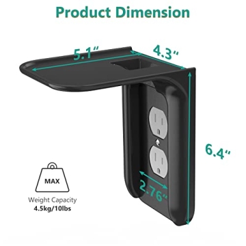 WALI Outlet Shelf Wall Holder for Smart Devices and More