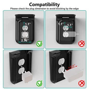 WALI Outlet Shelf Wall Holder for Smart Devices and More