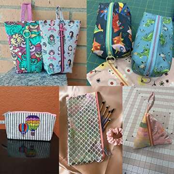 Hossom 20pcs 8inch Nylon Coil Zippers, Resin Zipper, Colourful Zippers with Lifting Ring Quoit, Sewi...