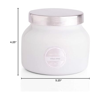 Capri Blue Volcano Scented Candles - Luxury Glass Jar Candles for Home Scented with Tropical Fruit & Sugared Citrus - Soy Wax Blend - Capri Blue Volcano - White Color (8 oz)