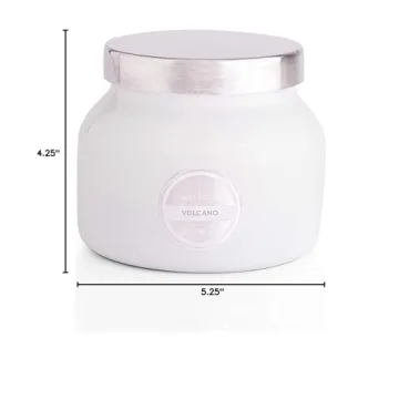 Capri Blue Volcano Scented Candles - Luxury Glass Jar Candles for Home Scented with Tropical Fruit & Sugared Citrus - Soy Wax Blend - Capri Blue Volcano - White Color (8 oz)