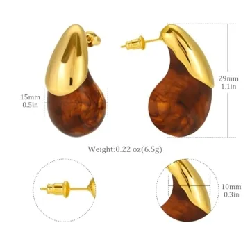 Stylish ABILITH Acrylic Resin Drop Earrings for Women