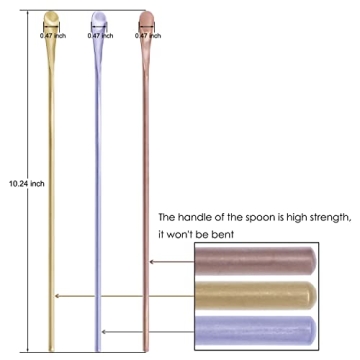 Elegant 304 Stainless Steel Long Coffee Spoons Set