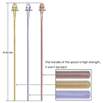 Elegant 304 Stainless Steel Long Coffee Spoons Set