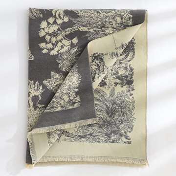 Qyx Winter Cashmere Solid Color Scarf-Fashion Women's Large Warm Shawls and Wraps-Adult Long Classic Scarf Gift for Lover