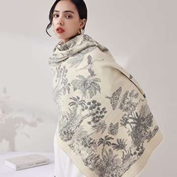 Qyx Winter Cashmere Solid Color Scarf-Fashion Women's Large Warm Shawls and Wraps-Adult Long Classic Scarf Gift for Lover