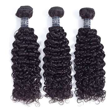 Amella Hair 8A Brazilian Curly Hair Weave 3 Bundles 14 16 18 inch 285g Brazilian Virgin Kinky Curly ...