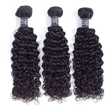 Amella Hair 8A Brazilian Curly Hair Weave 3 Bundles 14 16 18 inch 285g Brazilian Virgin Kinky Curly ...