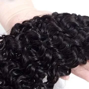 Amella Hair 8A Brazilian Curly Hair Weave 3 Bundles 14 16 18 inch 285g Brazilian Virgin Kinky Curly Human Hair Weave 100% Unprocessed Hair Weft Extensions Natural Black Color