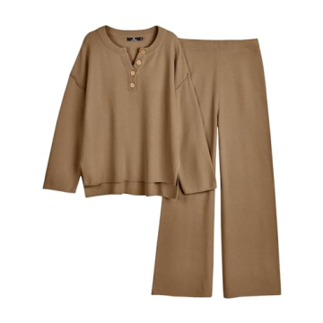 LILLUSORY Women's 2024 Fall Lounge Set - Cozy Knit Outfit for Ultimate Comfort