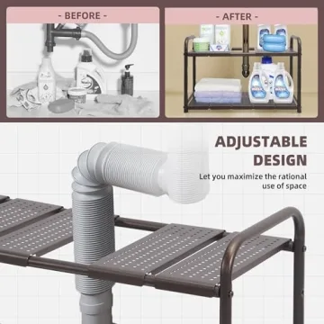 STORAGE MANIAC Under Sink Expandable Shelf Organizer