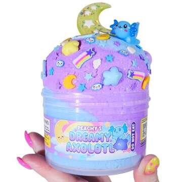 Peachybbies Axolotl Cloud Slime – Scented Fun for Kids