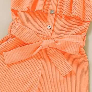 FOCUTEBB Toddler Girl Summer Halter Romper for Ages 1-5