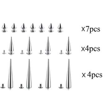 FNQUFUJ Long Spiked Choker Punk Collar Necklace Goth decor Jewelry Gothic Accessories (white)