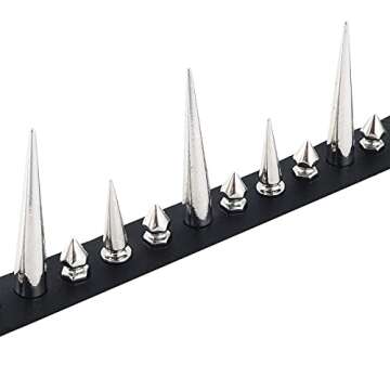 FNQUFUJ Long Spiked Choker Punk Collar Necklace Goth decor Jewelry Gothic Accessories (white)