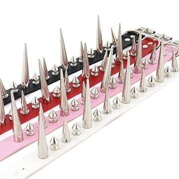 FNQUFUJ Long Spiked Choker Punk Collar Necklace Goth decor Jewelry Gothic Accessories (white)