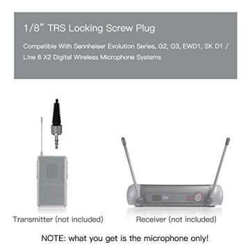 J K Pro Lavalier Lapel Microphone MIC-J 044 for Sennheiser