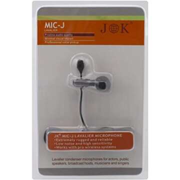 J K Pro Lavalier Lapel Microphone MIC-J 044 for Sennheiser