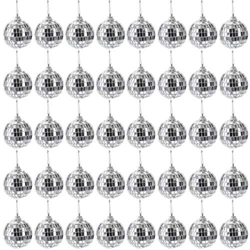 Suwimut 40 Pack Mirror Disco Ball for Party & Home Decor