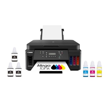 Canon PIXMA G6020 All-in-One Supertank Wireless (Megatank) Printer, Copier and Scan with Mobile Prin...