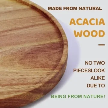 12-inch Acacia Wood Lazy Susan Organizers - 2 Pack