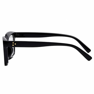 Stylish EYLRIM Thick Square Frame Clear Lens Glasses